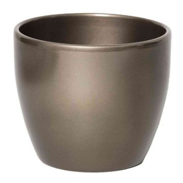 Macetero de cerámica para plantas pequeñas TEHERAN BASAR, bronce, 6cm, Ø7,5cm