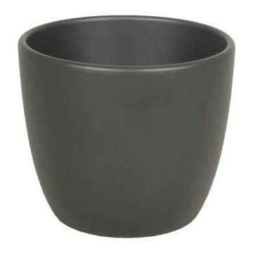 Macetero de cerámica para plantas pequeñas TEHERAN BASAR, antracita mate, 6cm, Ø7,5cm