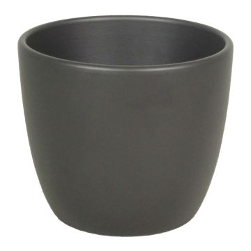 Macetero de cerámica para plantas pequeñas TEHERAN BASAR, antracita mate, 8,5cm, Ø10,5cm