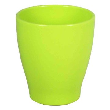 Macetero de cerámica para orquídeas MALAYER, verde manzana, 15cm, Ø13,2cm