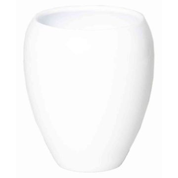 Florero blanco URMIA MONUMENTO, cerámica, 19cm, Ø16cm