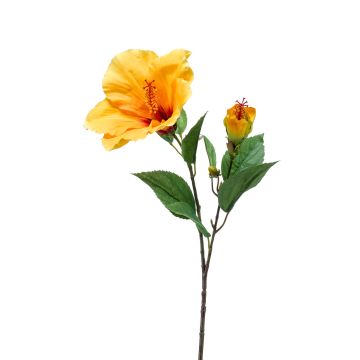 Flor de hibisco textil OAHU con flores, amarillo, 65cm