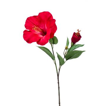 Flor de hibisco textil OAHU con flores, rojo, 65 cm