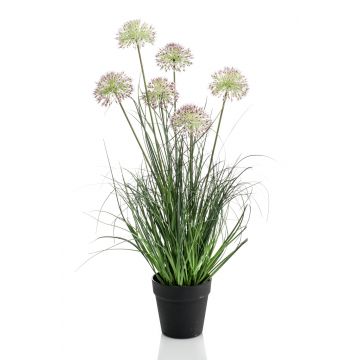 Allium de plástico GARAGANT, lila-verde, 70cm