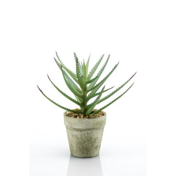Aloe vera de plástico GALISTEO en maceta decorativa, verde, 18 cm