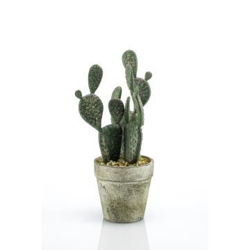 Cactus nopal artificial ACEDERA en maceta decorativa, verde, 20 cm