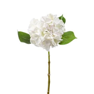 Flor de hortensia textil AMARILDO, blanca, 45cm