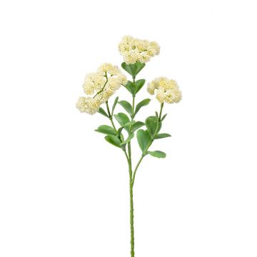 Flor de sedum artificial EUFRASIA, crema, 55cm