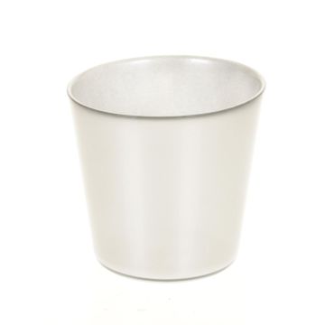Jardinera de cristal ALENA, vidrio, plata, 12,5cm, Ø13,3cm