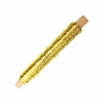Alambre decorativo resistente ZELMA, dorado, 100 g, 50 m, Ø 0,5 mm Alambre decorativo resistente ZELMA, dorado, 100 g, 50 m, Ø 0,5 mm