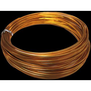 Alambre de aluminio TANEA, lacado en dorado, 12 m, Ø 2 mm Alambre de aluminio TANEA, lacado en dorado, 12 m, Ø 2 mm