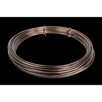 Alambre de aluminio TANEA, lacado en marrón, 12 m, Ø 2 mm Alambre de aluminio TANEA, lacado en marrón, 12 m, Ø 2 mm
