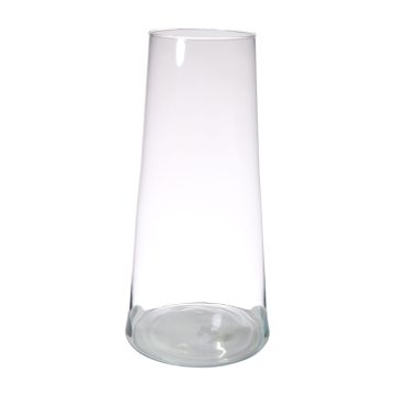 Jarrón de cristal transparente MAX, para velas, 40cm, Ø18,5cm