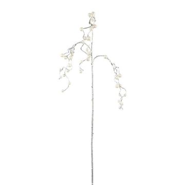 Rama decorativa de bayas falsas VENTOR, colgante, plateada, 105 cm