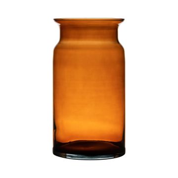 Jarrón de cristal decorativo HANNA EARTH, naranja-marrón-transparente, 29,5cm, Ø15cm