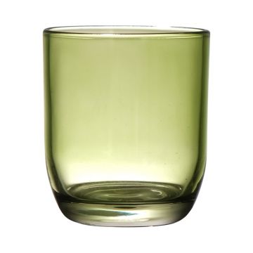 Portacandelitas de cristal JOFFREY, verde, 8cm, Ø7cm