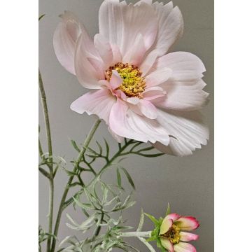 Rama decorativa con cestas HIKJAN, rosa y blanco, 80 cm