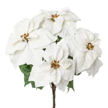 Estrella de Navidad de terciopelo DRENMA, blanca, 65 cm