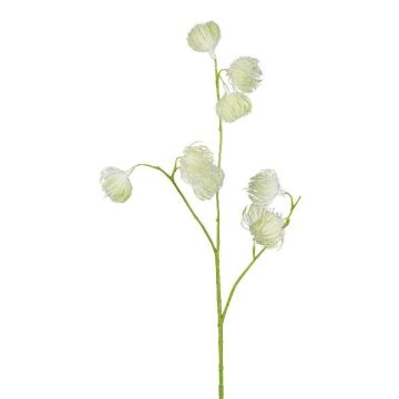 Rama artificial de clemátide VITRAL, verde y blanco, 55 cm