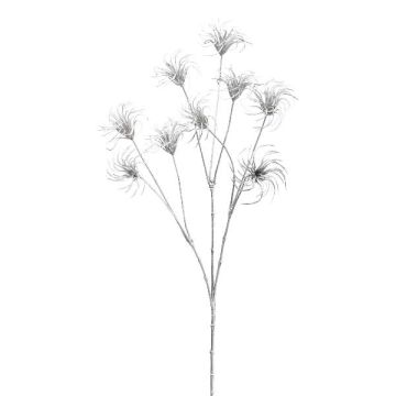 Semillas artificiales de clemátide HARWAY, plateado metalizado, 70 cm, Ø 7 cm