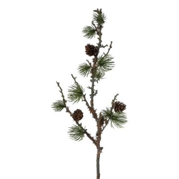 Rama artificial pino BLUTON con piñas, líquenes, verde, 55 cm