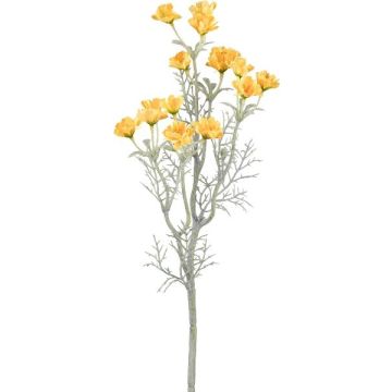 Rama artificial de margarita PALVON, amarilla, 55 cm