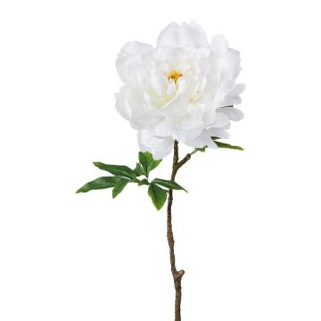 Flor artificial de peonía GLOUT, blanca, 65 cm