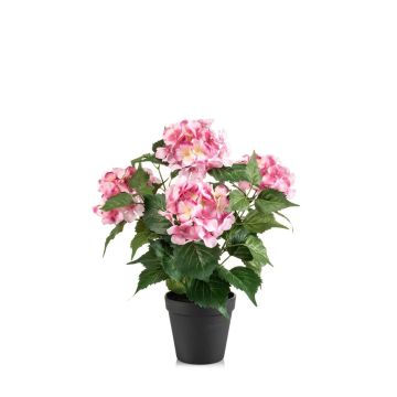 Hortensia artificial DORJA en maceta decorativa, rosa, 40 cm