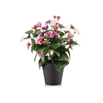 Pensamientos artificiales NORHA en maceta decorativa, rosa-lila-blanco, 30 cm