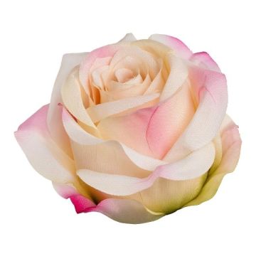 Flor artificial rosa ERONK, 6 unidades, melocotón, 8,5 cm, Ø 10,5 cm
