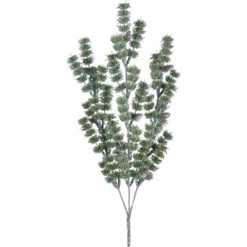 Rama artificial de alerce PLORKE con piñas, gris verdosa, 65 cm
