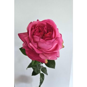 Rosa artificial GINAKAL, rosa fuerte, 65 cm