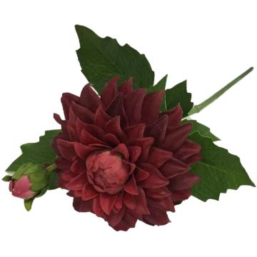 Flor artificial dalia WERNYT, rojo burdeos, 45 cm