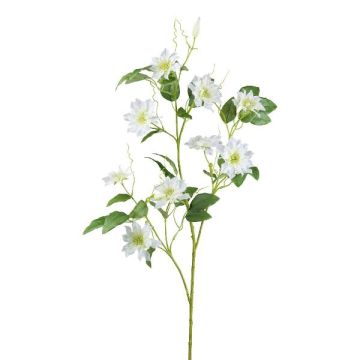 Rama de flores artificiales clemátide ZOLME, blanca, 115 cm
