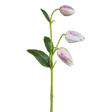 Flor artificial Flor de ajedrez FRENT, rosa y blanco, 55 cm