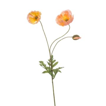 Rama decorativa de amapola SCHUNRA, melocotón, 75 cm