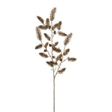 Rama decorativa de abeto DRIVEL con piñas, champán, 95 cm Rama decorativa de abeto DRIVEL con piñas, champán, 95 cm