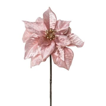 Peto de navidad de terciopelo FROLT, rosa dorado, 50 cm