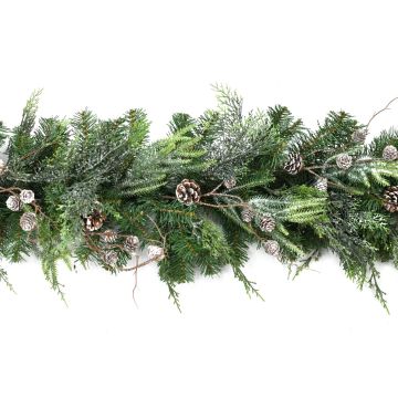 Guirnalda de abeto artificial STOCKTON, verde, con nieve, 180cm, Ø35cm