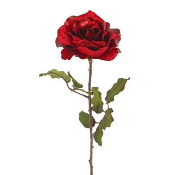 Rosa de terciopelo SINDALA, rojo, 60cm, Ø12cm