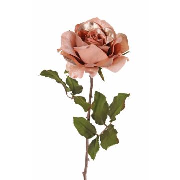 Rosa de terciopelo SINDALA, salmón, 60cm, Ø12cm