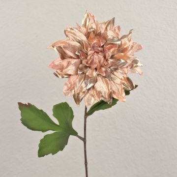 Dalia de terciopelo MINBU, salmón, 60cm, Ø18cm