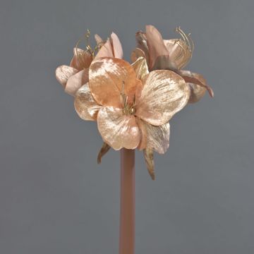 Amaryllis de terciopelo KIRSTY, salmón, 70cm, Ø9cm