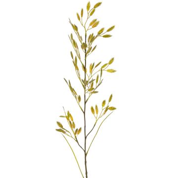 Rama de Chasmanthium latifolium artificial FUXIA con espigas, amarillo-verde, 100cm