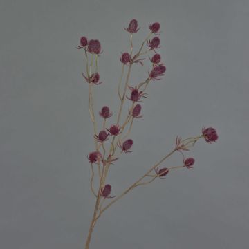 Cardo de plástico LOUKAS, burdeos, 70cm, Ø1,5cm