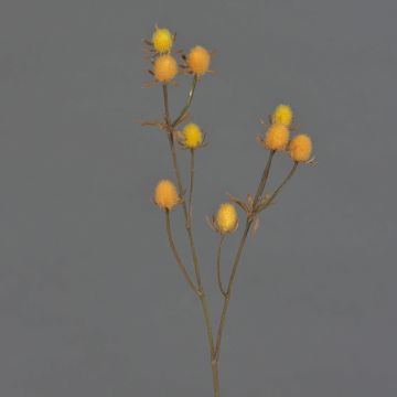 Cardo de plástico LOUKAS, amarillo-naranja, 45cm, Ø1,5cm