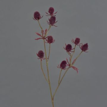 Cardo de plástico LOUKAS, burdeos, 45cm, Ø1,5cm