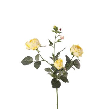 Rama artificial de rosas DIAMANTIS, amarilla, 75cm