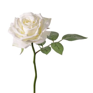 Rosa artificial NIKOLETA, blanco, 30cm, Ø12cm