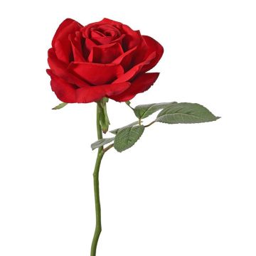 Rosa artificial NIKOLETA, rojo, 30cm, Ø12cm